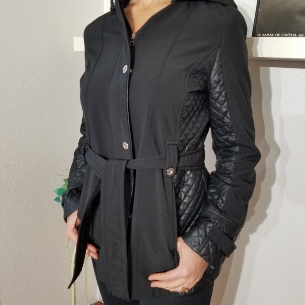 Nautica light quilted hooded coat